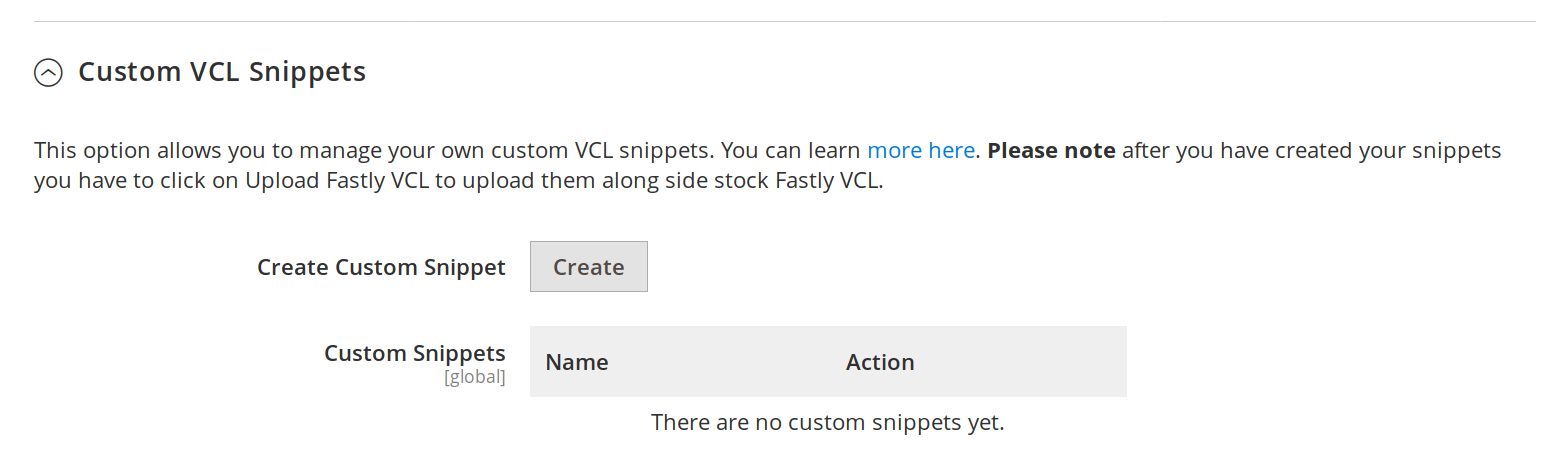 Snippets main screen UI